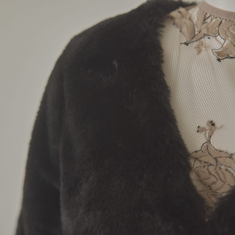 ブラックのファージャケット