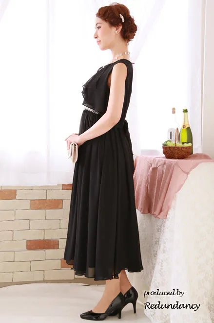 ホワイトパールとボールチェーンのロングネックレス