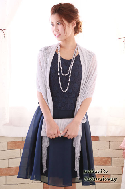 シルバーパールの2連ロングネックレス