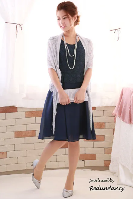 シルバーレースのストール(ホック付)