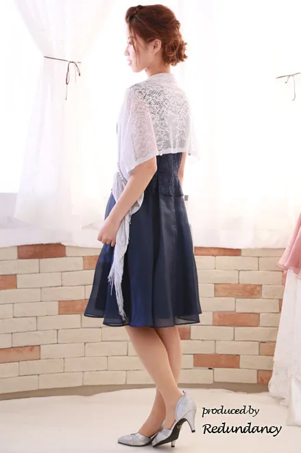 シルバーレースのストール(ホック付)