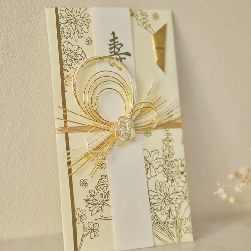 クリームの百花金封祝儀袋