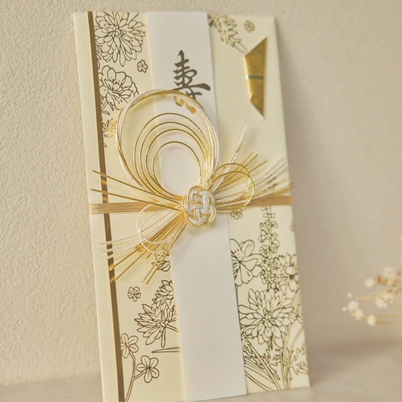 クリームの百花金封祝儀袋