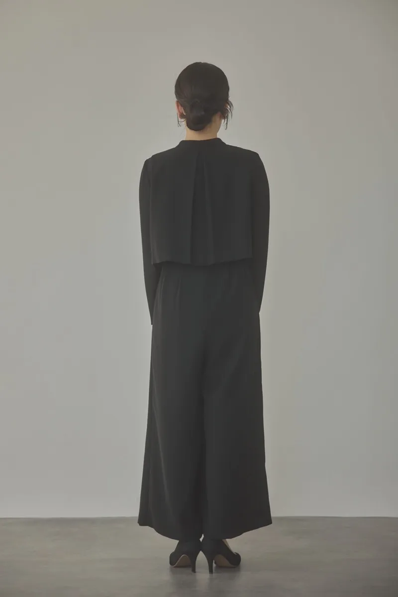 ブラックのハートネックカットオールインワンセレモニースーツセット