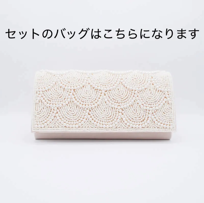 グリーンのバイカラーレースドレスコーディネートセット