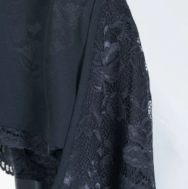 ネイビーのリバーシブルボレロ