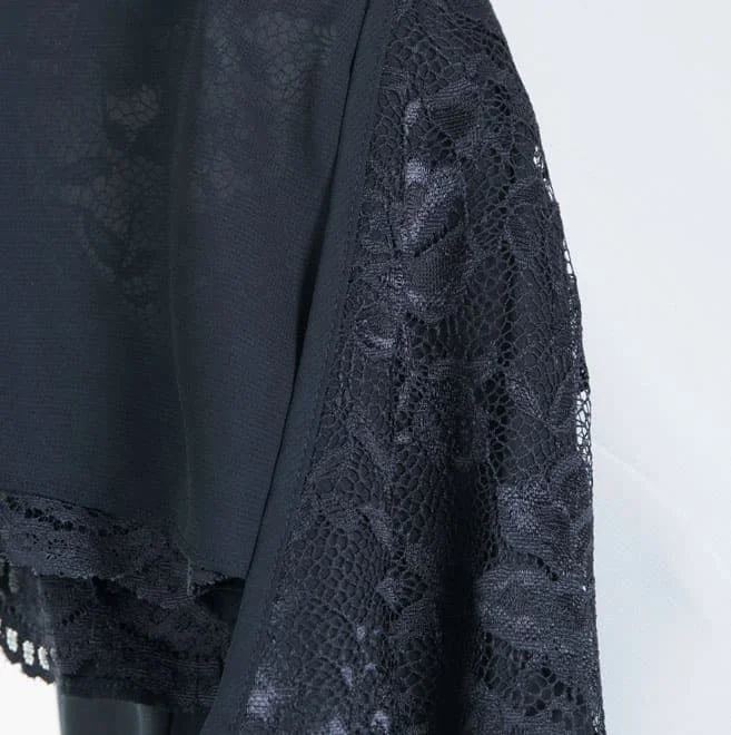 ネイビーのリバーシブルボレロ