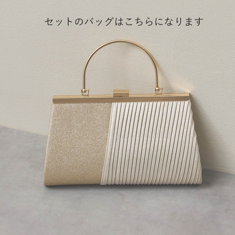 ワインレッドのシャンタンレースドレスコーディネートセット