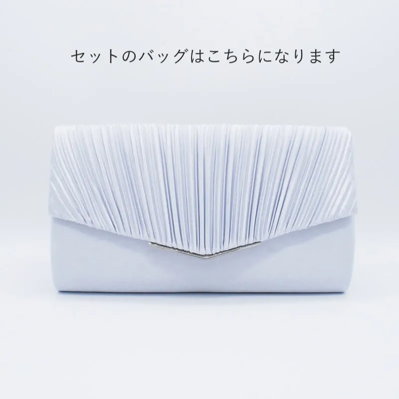 ブルーの大判フラワーコットンドレスコーディネートセット