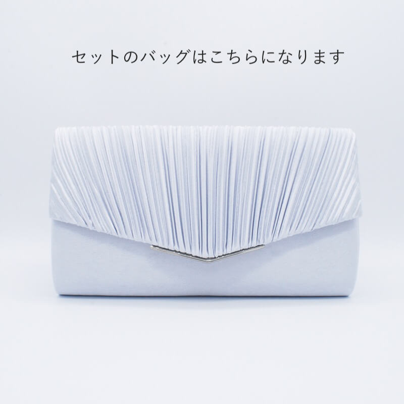 ブルーの大判フラワーコットンドレスコーディネートセット