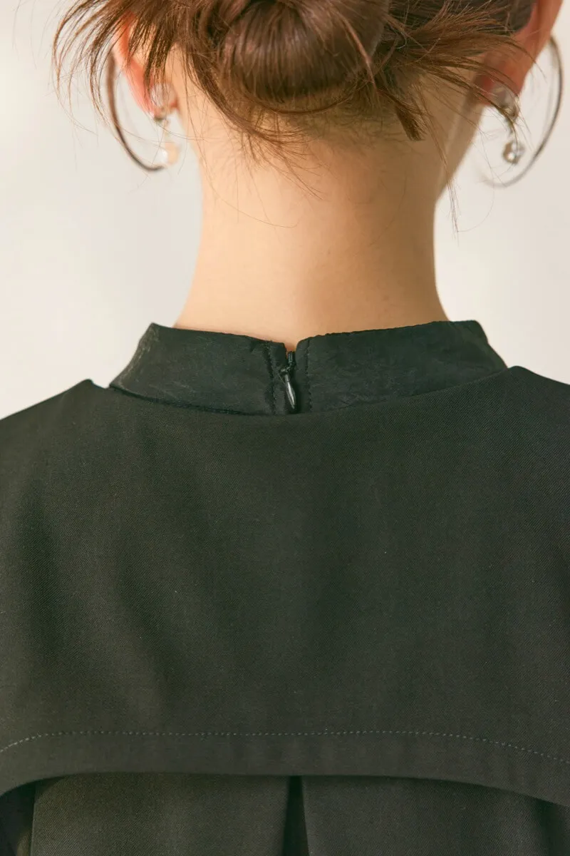 ブラックのアーバンレイヤーオールインワンスーツ