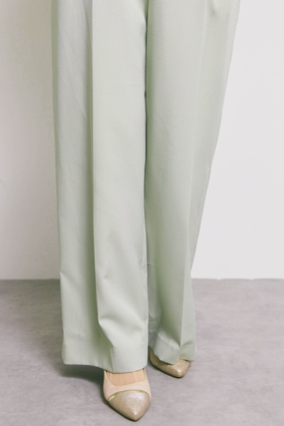 ミントグリーンのパネルレースドッキングコンビネーション