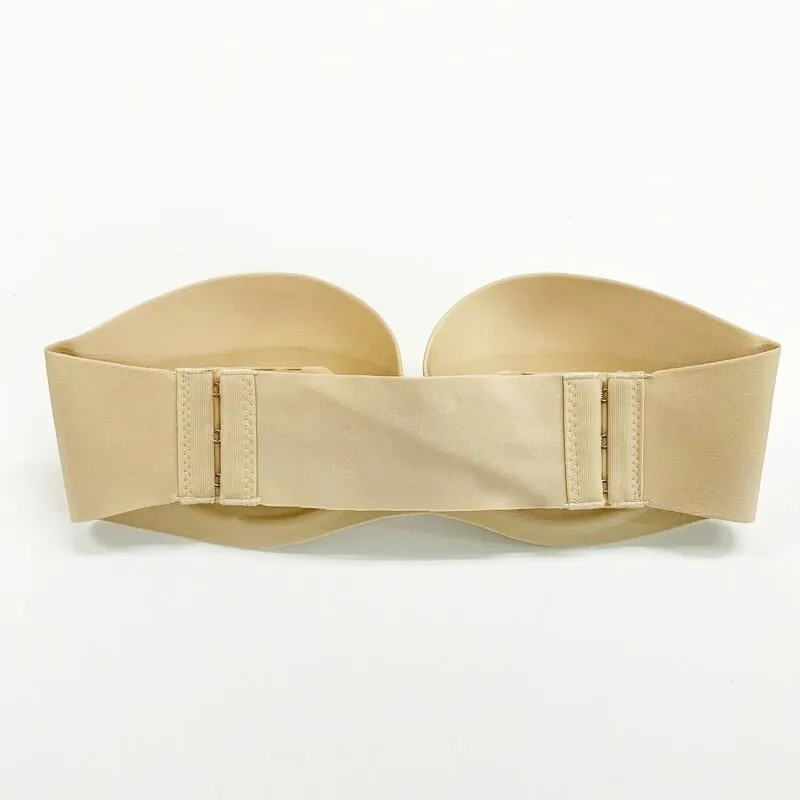 【S/ベージュ】ストラップレスノンワイヤーブラ