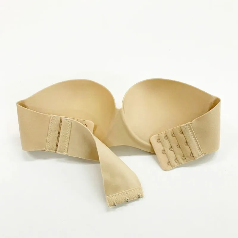 【M/ベージュ】ストラップレスノンワイヤーブラ/ナチュラルベージュ