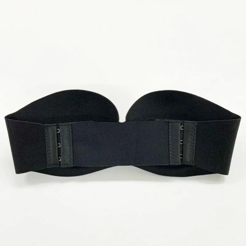 【S/ブラック】ストラップレスノンワイヤーブラ