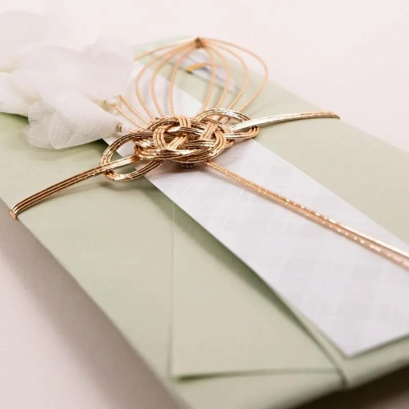 ミントグリーンのスイートピーご祝儀袋