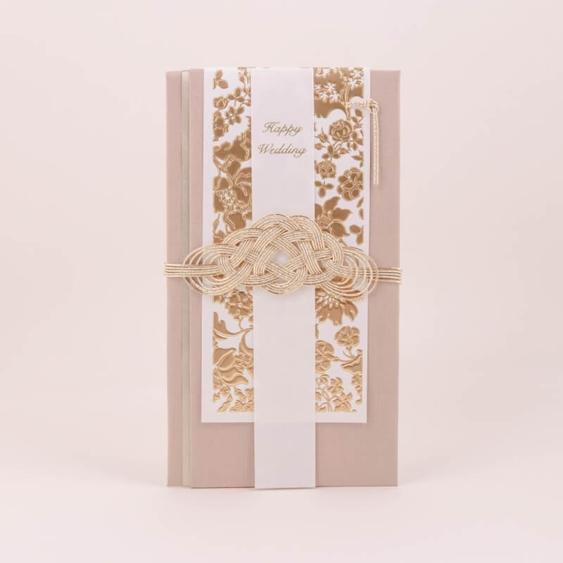 ピンクのフラワーエンボスご祝儀袋