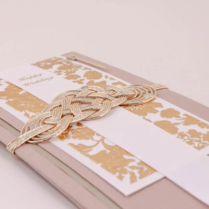 ピンクのフラワーエンボスご祝儀袋