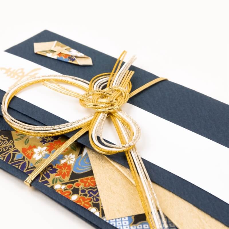 ネイビーの花衣ご祝儀袋