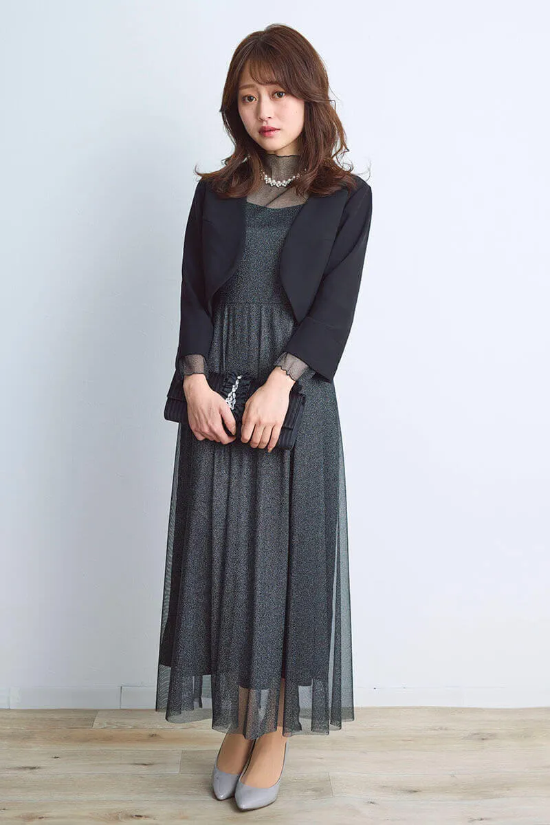 ブラックのラメチュールメロウドレス[S〜M対応] kaeneのレンタル｜11