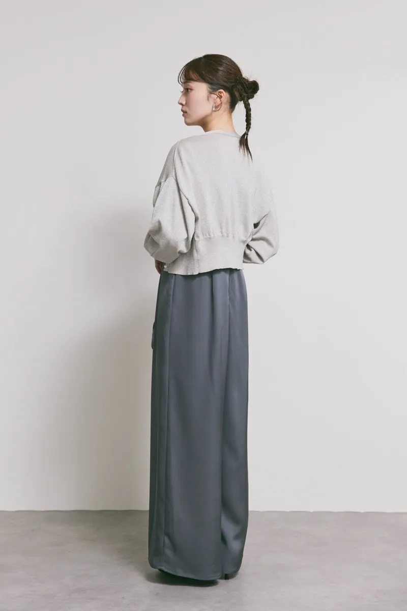 グレーのシークインエンブロイダリーパンツドレス