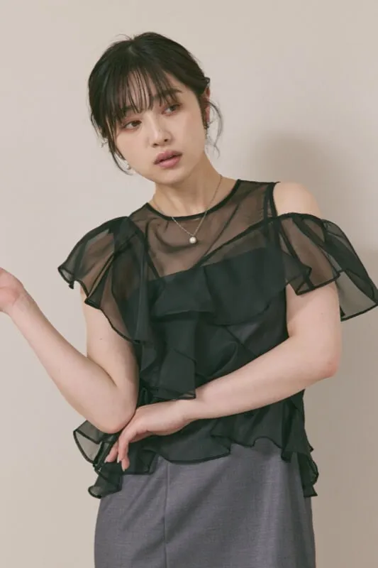 シルバーチェーンの1粒パールネックレス