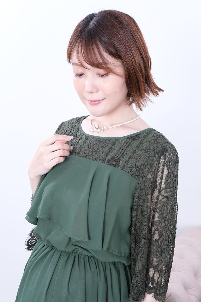 ビジューモチーフのパールネックレス(ゴールド)