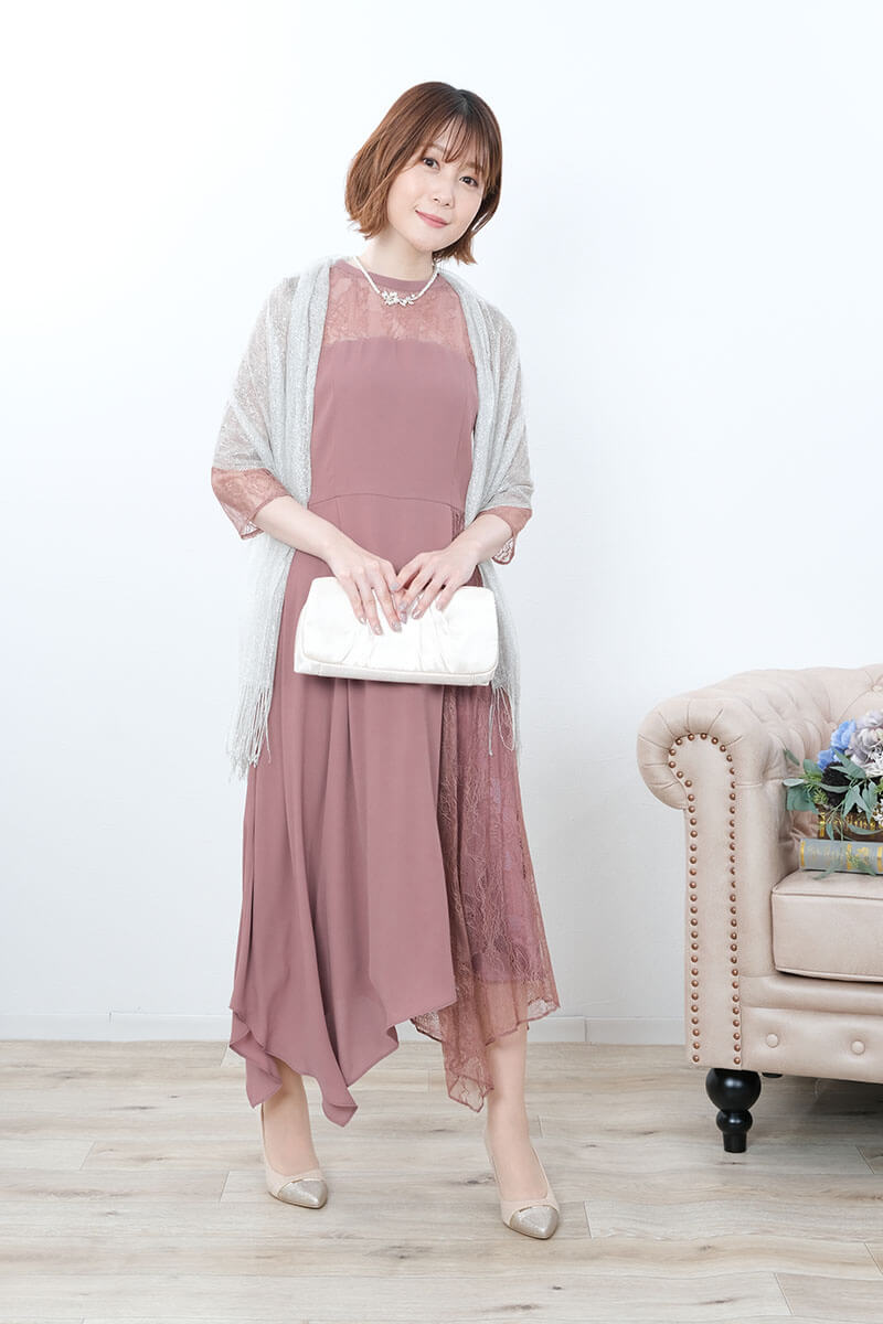 ビジューモチーフのパールネックレス(ゴールド)