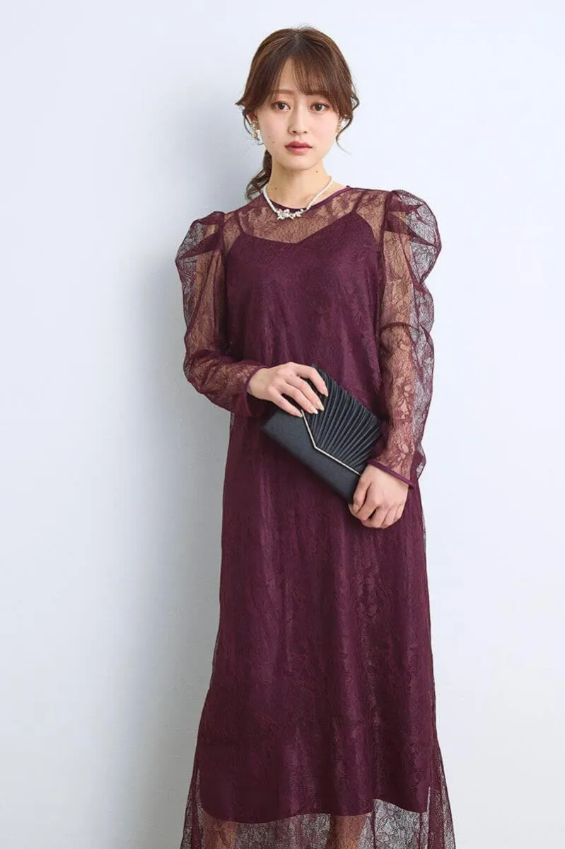 ホワイト×クリアのビジューのパールイヤリング