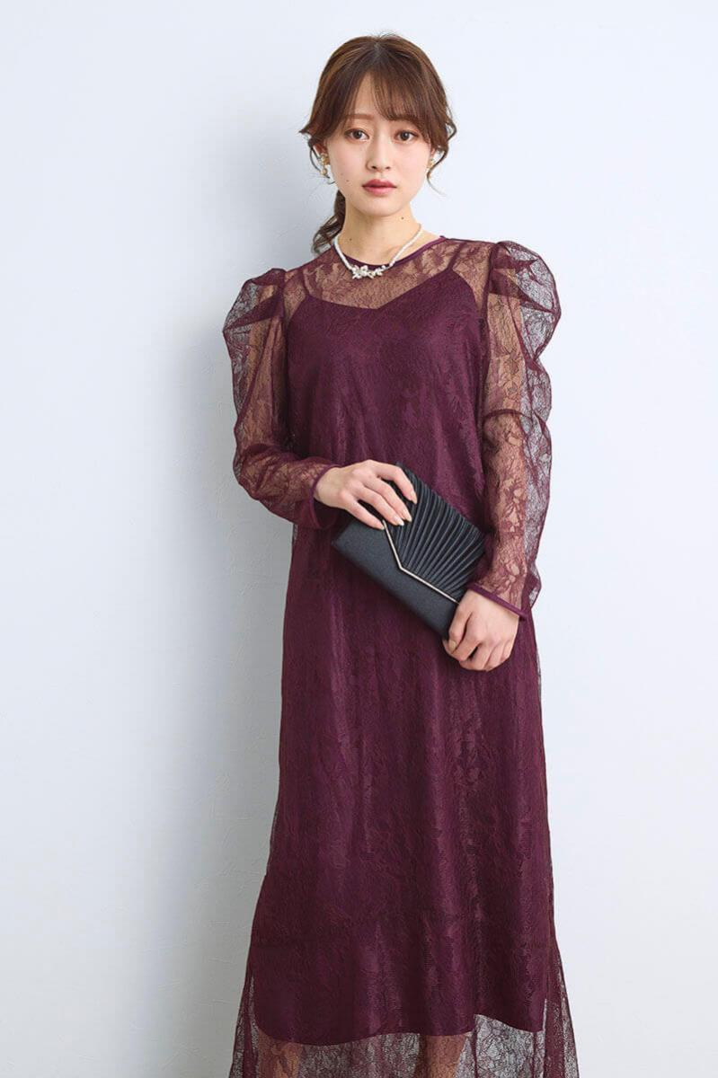 ホワイト×クリアのビジューのパールイヤリング