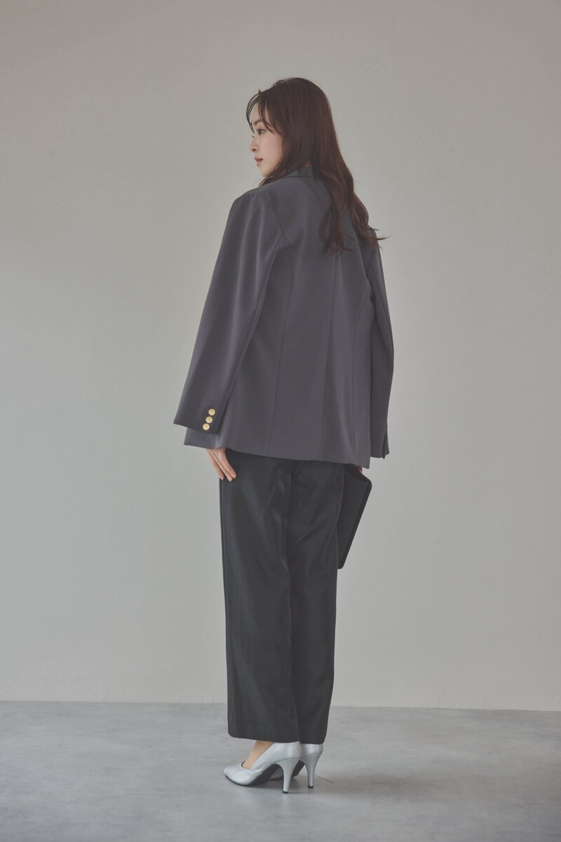 ブラックのパフスリーブボレロオールインワンドレス