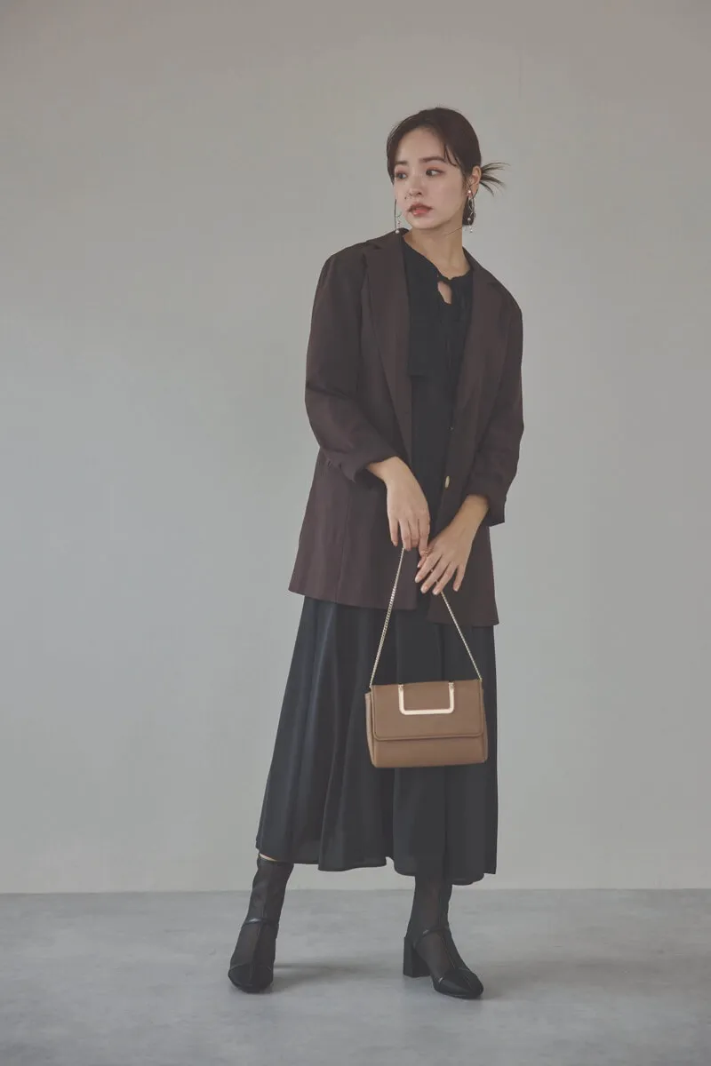 ブラックのレースボレロセットキャミソールドレス