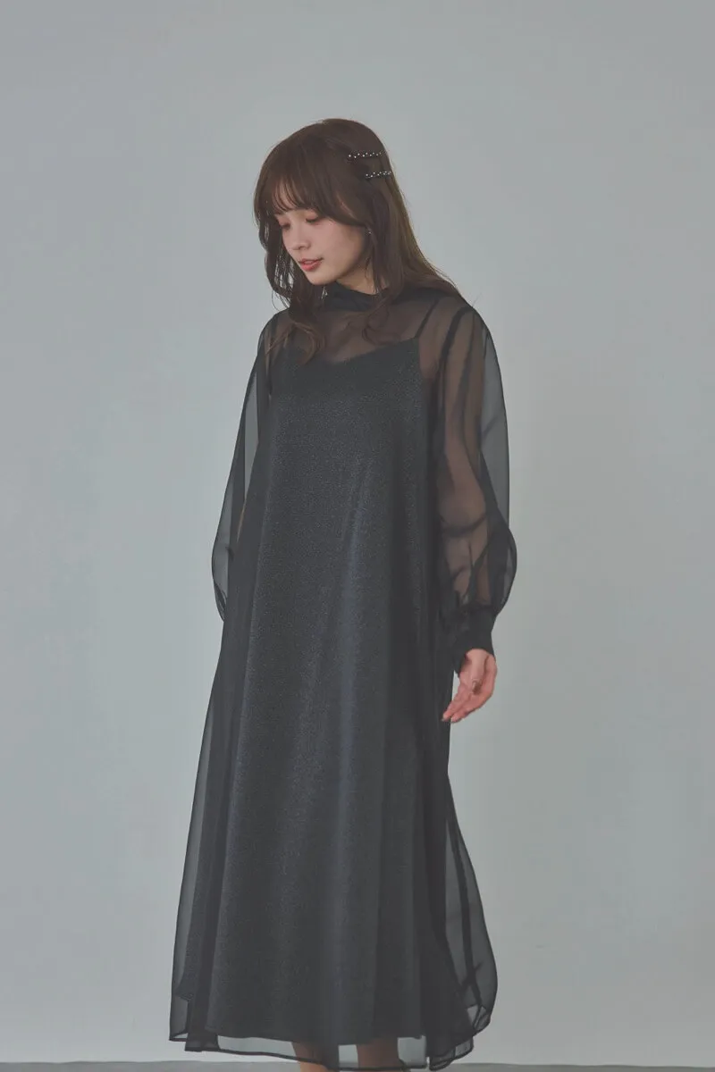 ブラックのマットカルゼオーガンドレス