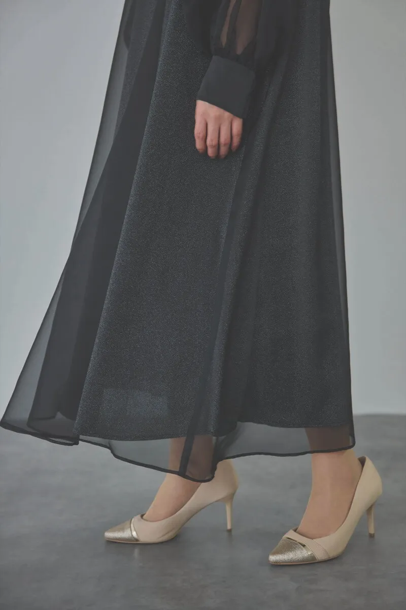 ブラックのマットカルゼオーガンドレス