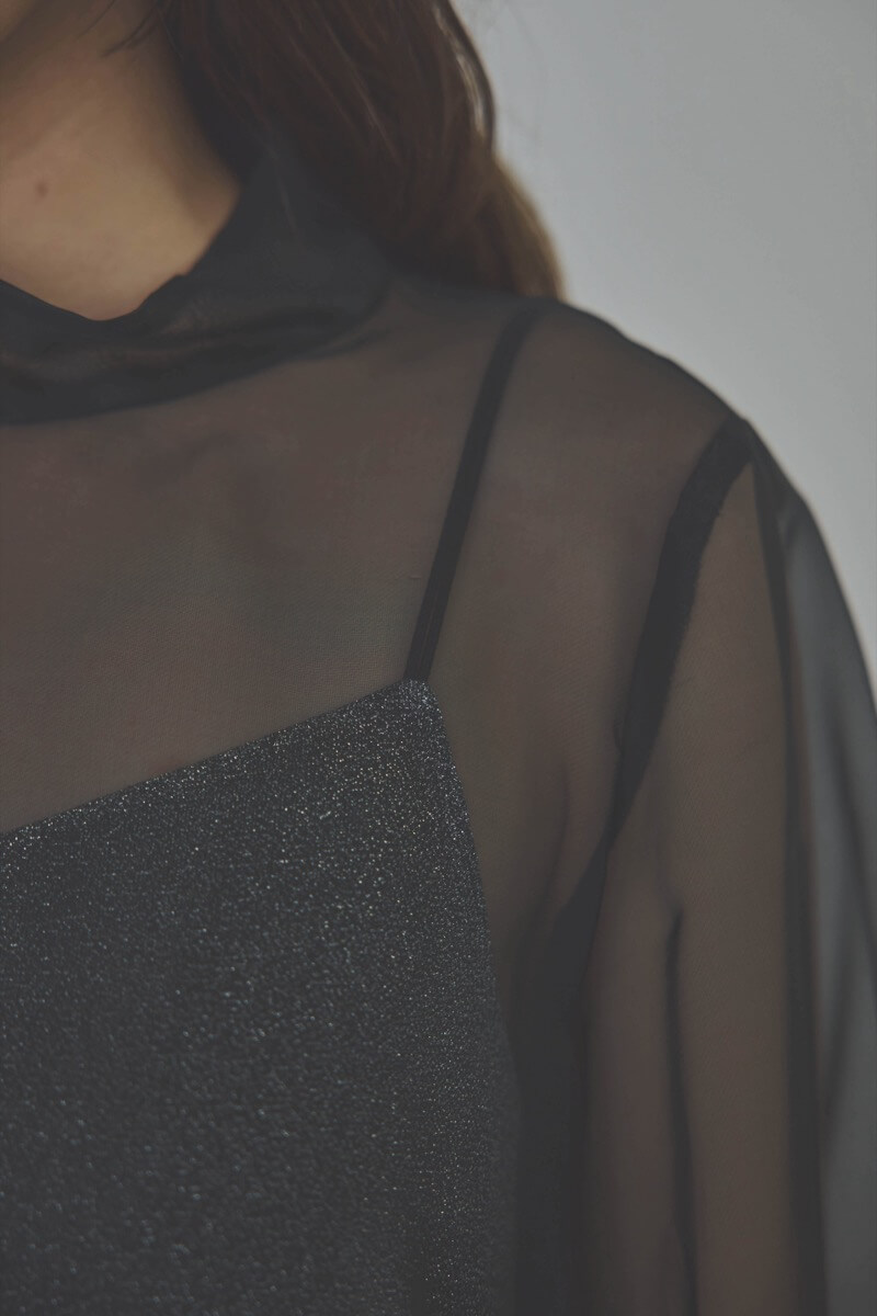 ブラックのマットカルゼオーガンドレス