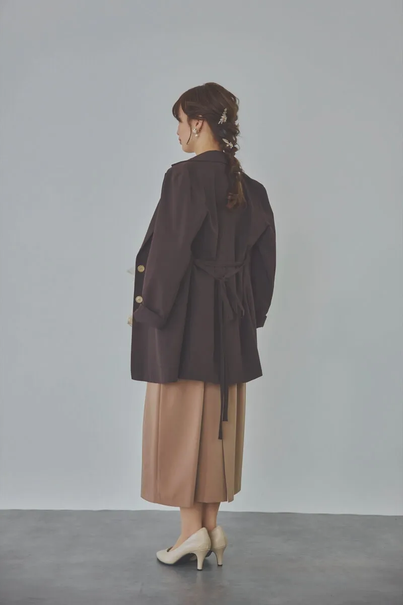 モカのビスチェデザインコクーンドレス