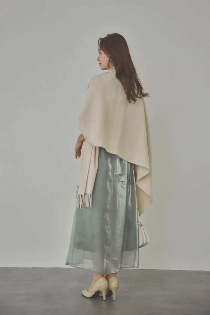 グリーンのスパンコールトップスセットドレス