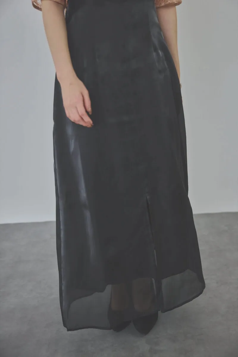 ブラックのスパンコールトップスセットドレス