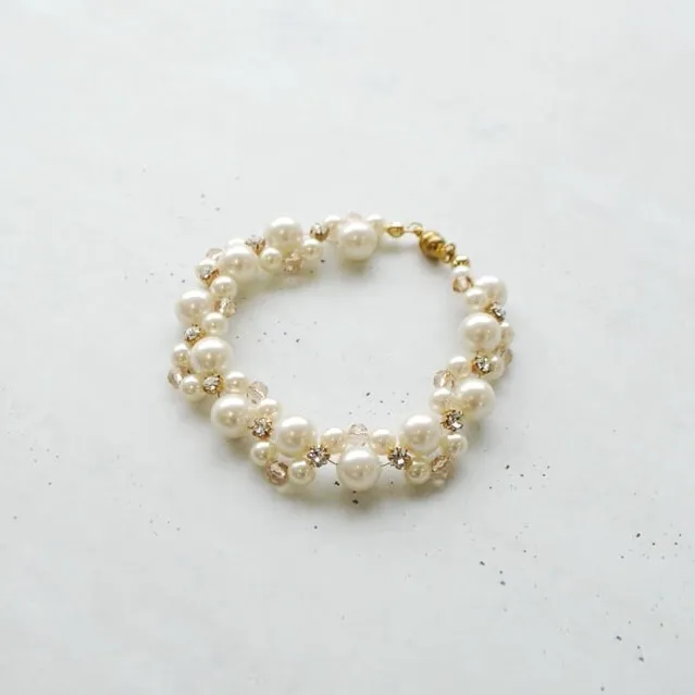 イエローパールのマグネット式ブレスレット