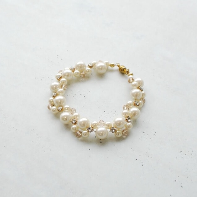 イエローパールのマグネット式ブレスレット
