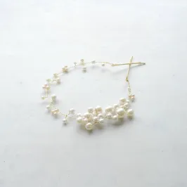 パールのアシンメトリーヘッドドレス(ピン2本セット)