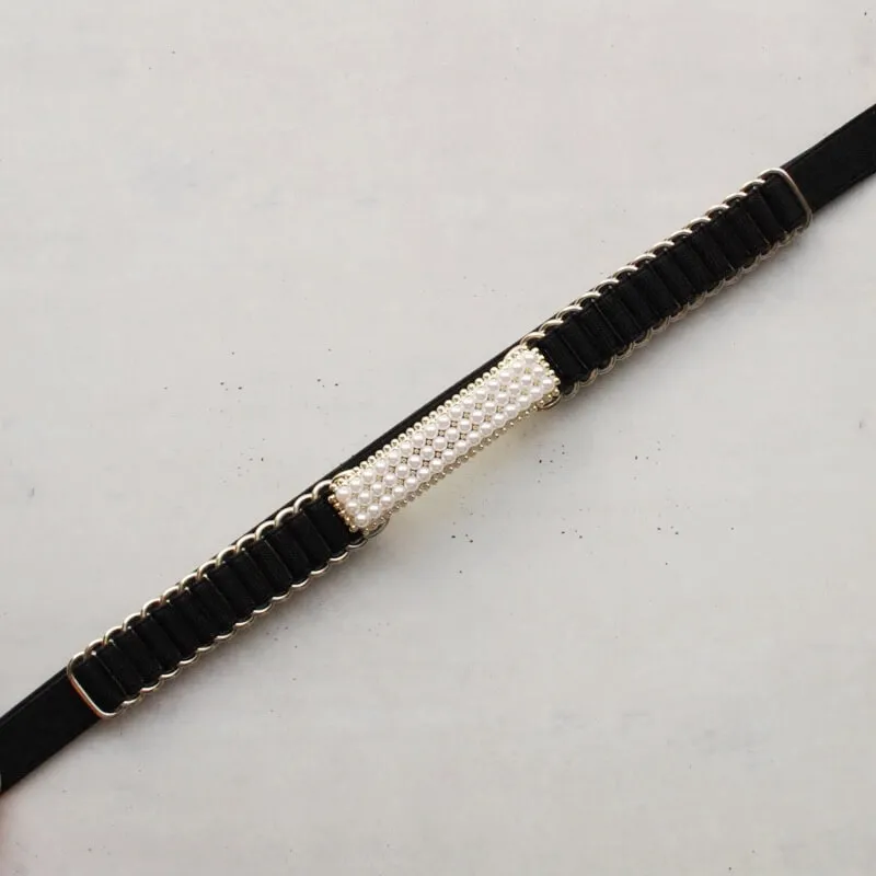 ブラックのラインパールゴムベルト