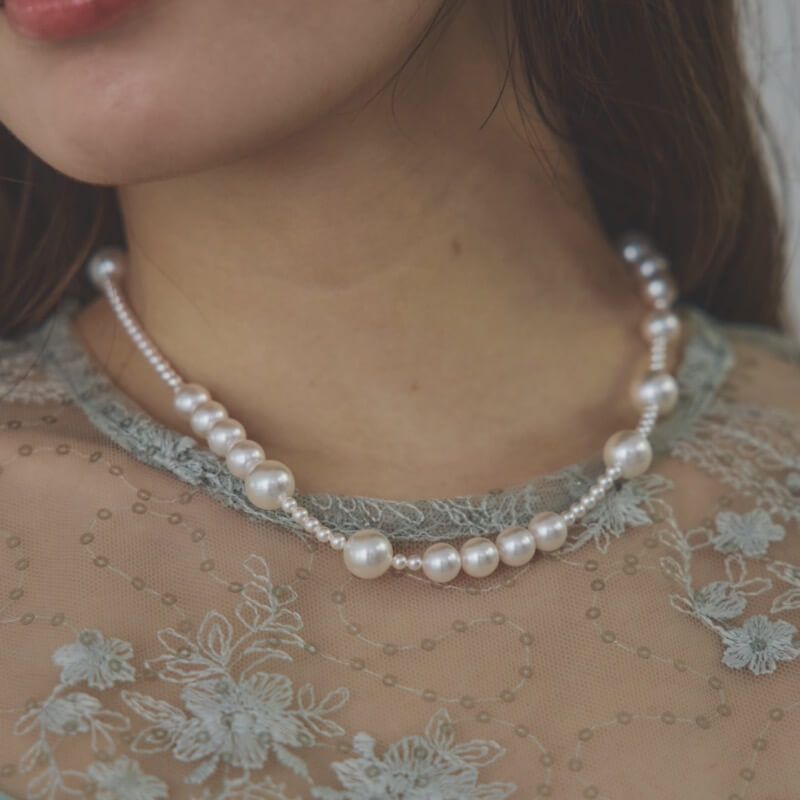 ランダムパールネックレス