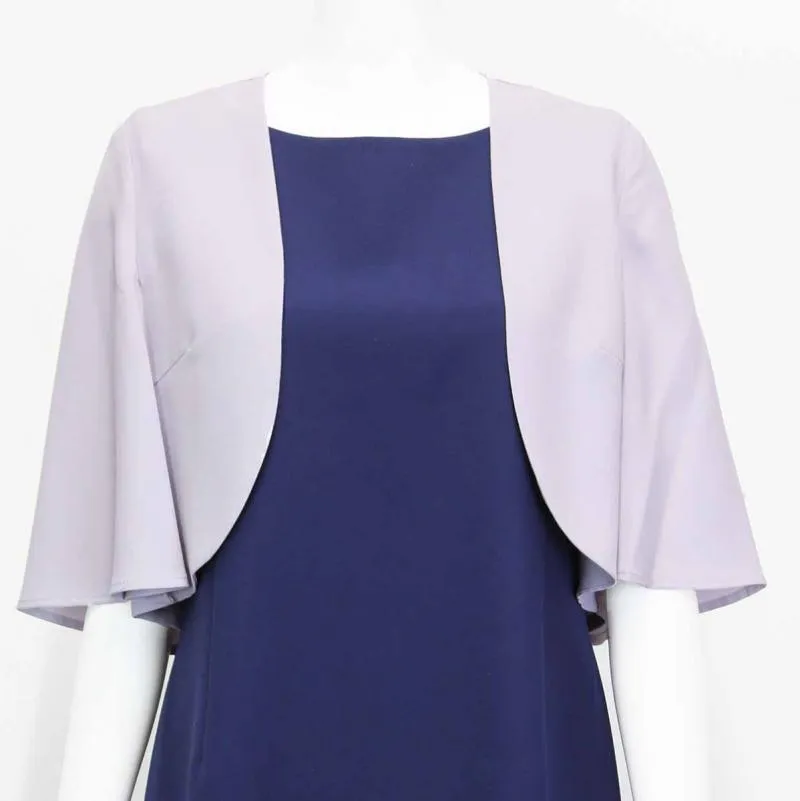 ブラックのスタンドカラーレースドレスコーディネートセット