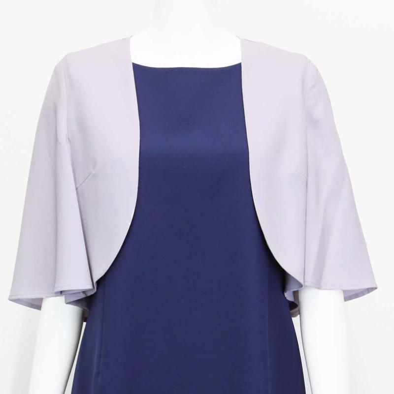 ブラックのスタンドカラーレースドレスコーディネートセット