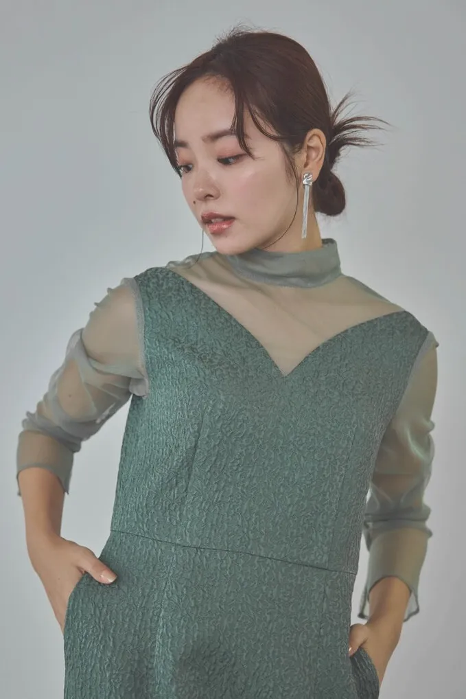 シルバーのフリンジチェーンイヤリング