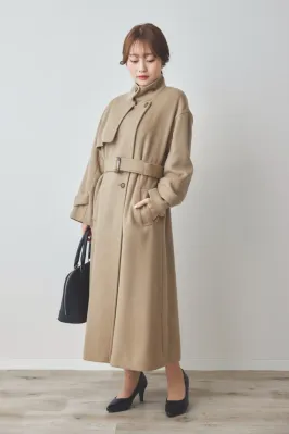 AIMER キャメルのウールコート