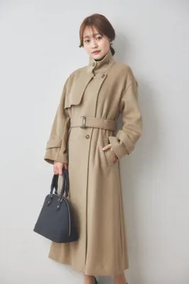 キャメルのウールコート