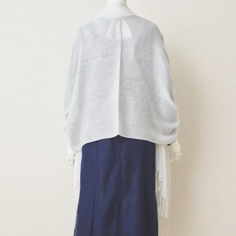 シルバーのラメ入りフリンジストール