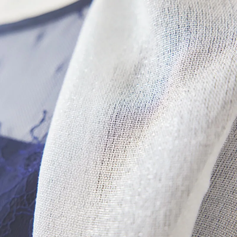 シルバーのラメ入りフリンジストール